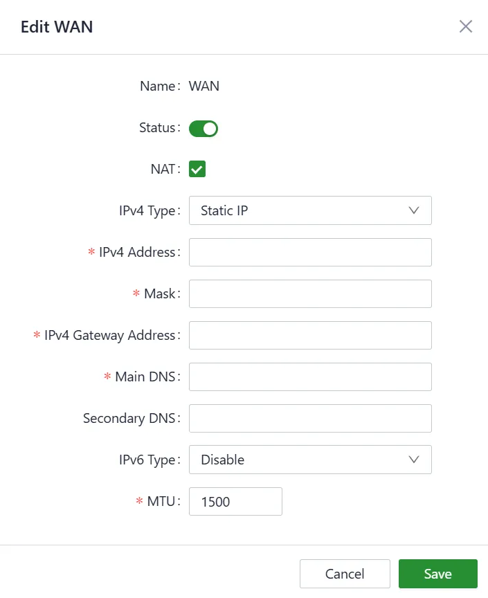 Static Setting