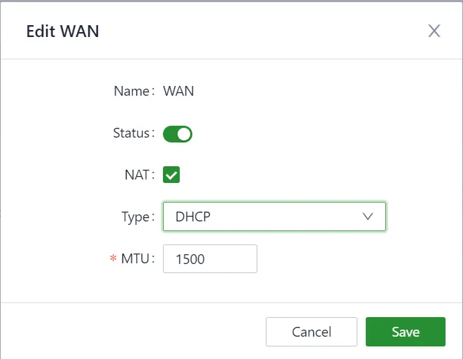WAN Mode Selection
