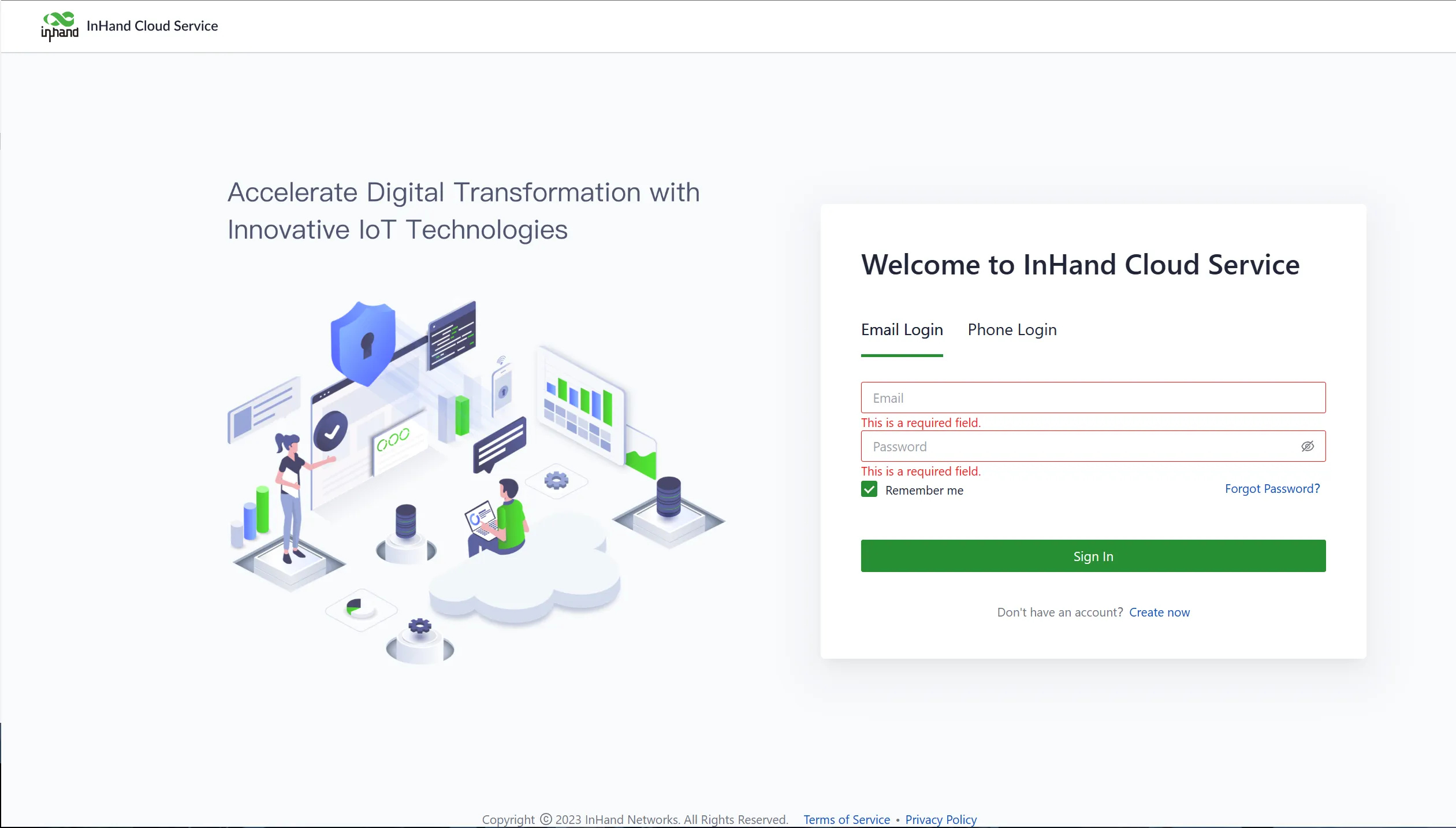 InCloud Account Creation