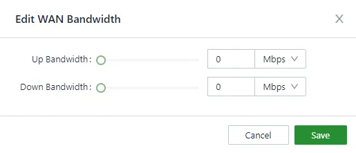 Edit Bandwidth