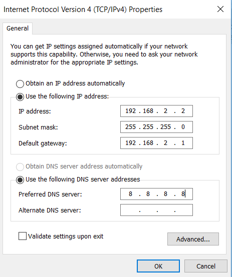 Fixed IP