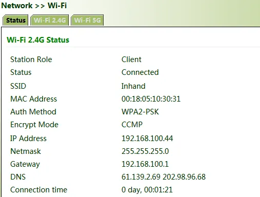 Wi-Fi Status