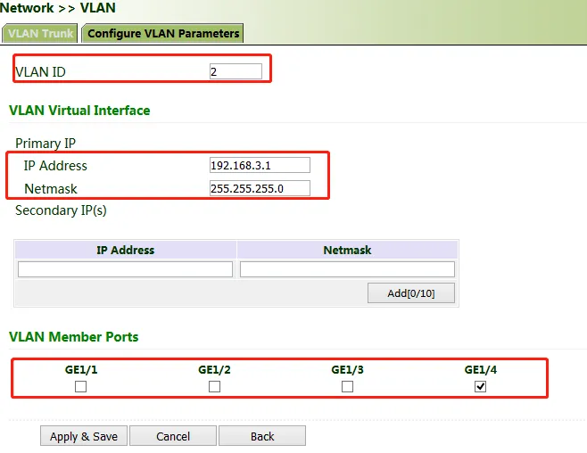 VLAN Configuration