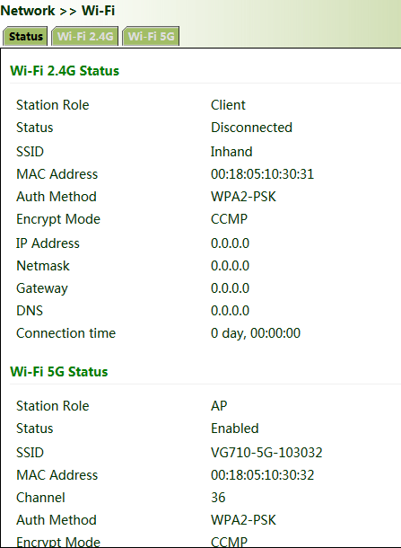 Wi-Fi Status