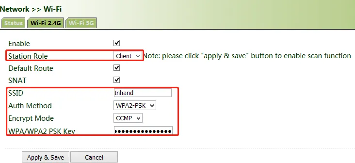 Wi-Fi Client Configuration