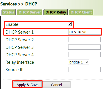 DHCP Relay Configuration