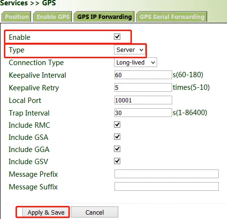 GPS IP Forwarding Server