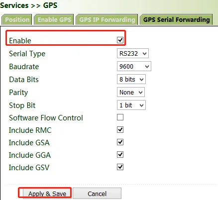 GPS Serial Forwarding