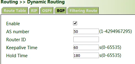 BGP Configuration VG710_A