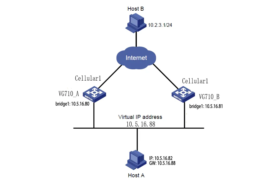 VRRP Networking Diagram