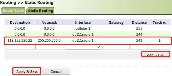 Static Routes for Interface Backup