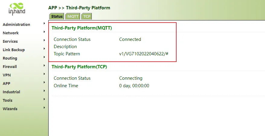 MQTT Connection Status