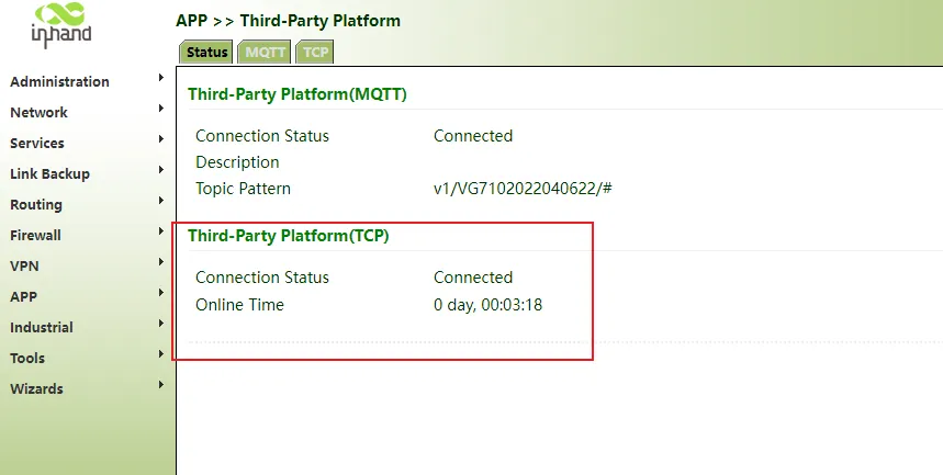 TCP Connection Status