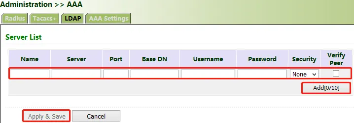 LDAP Configuration