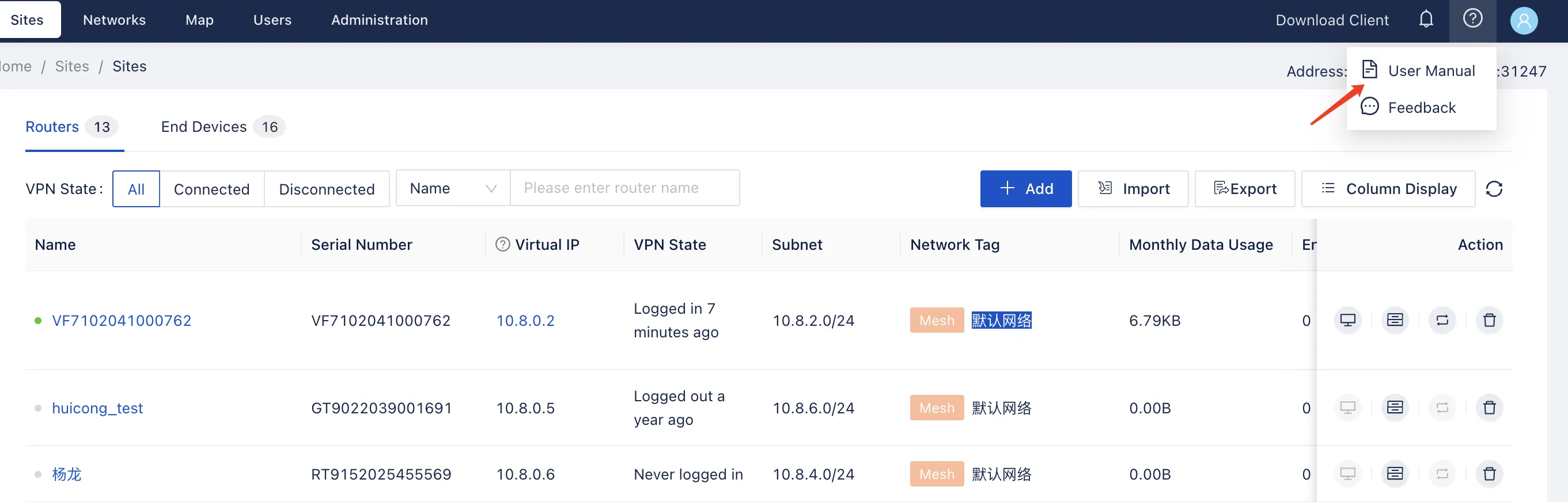 InConnect Dashboard
