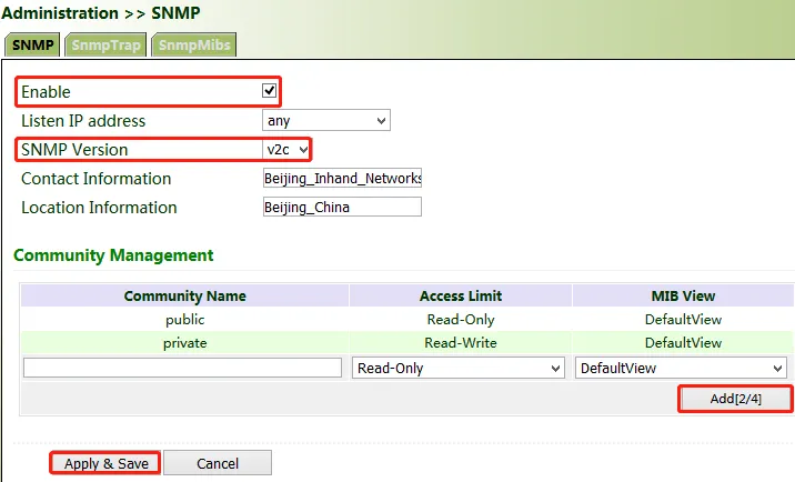 SNMP Configuration