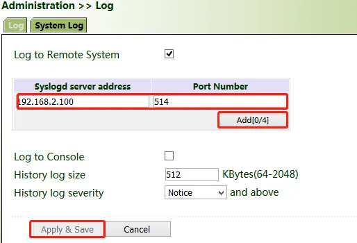Remote Log Server
