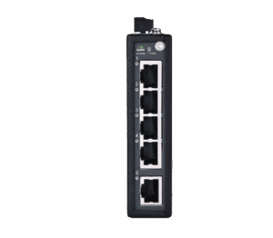 AE510 endüstriyel IoT ağ geçidi cihazı, ağ izleme için bağlantı noktaları ve durum göstergelerine sahiptir.