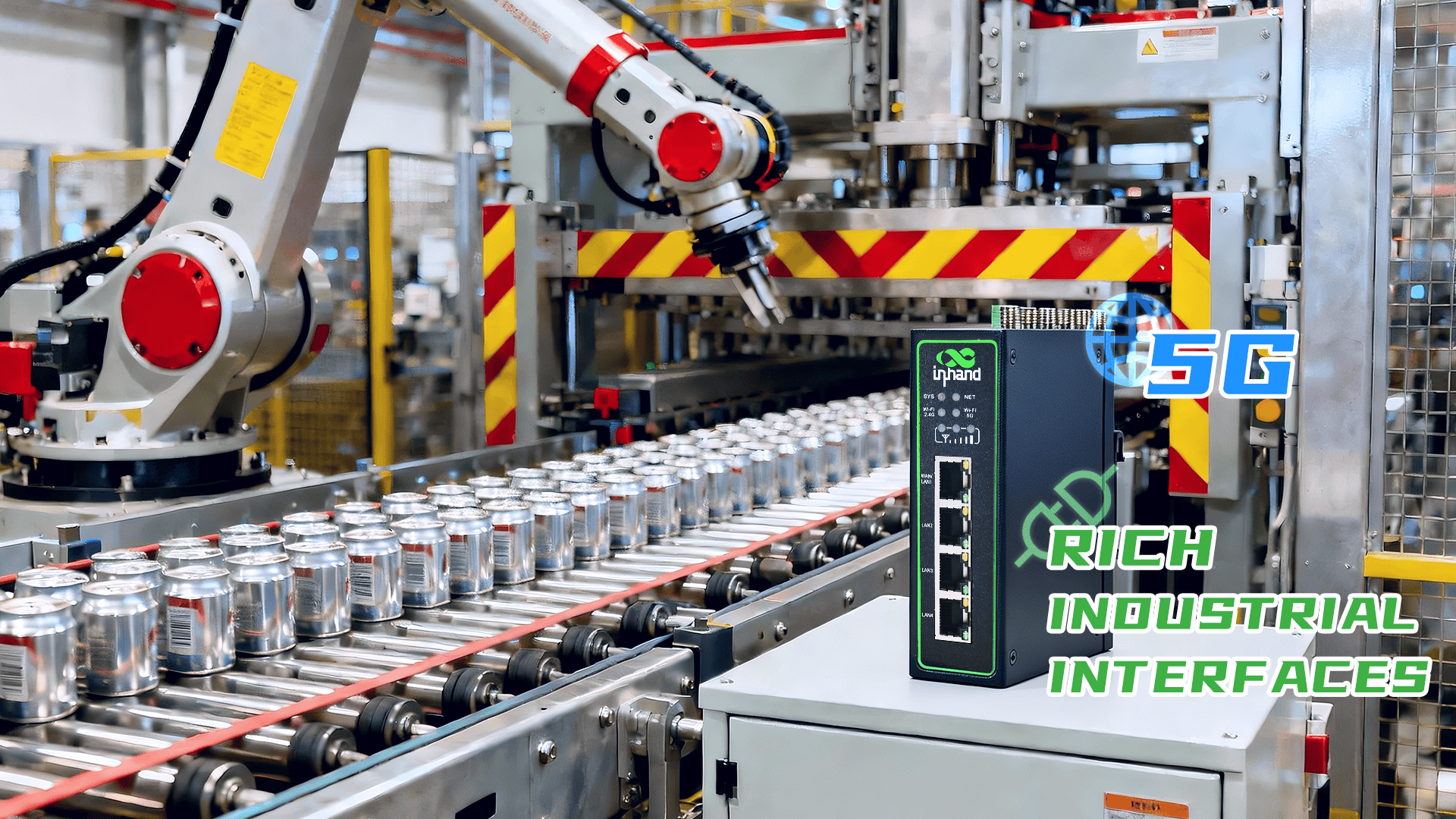 Diagram of an automated production line with IoT sensors for real-time monitoring and control in smart manufacturing