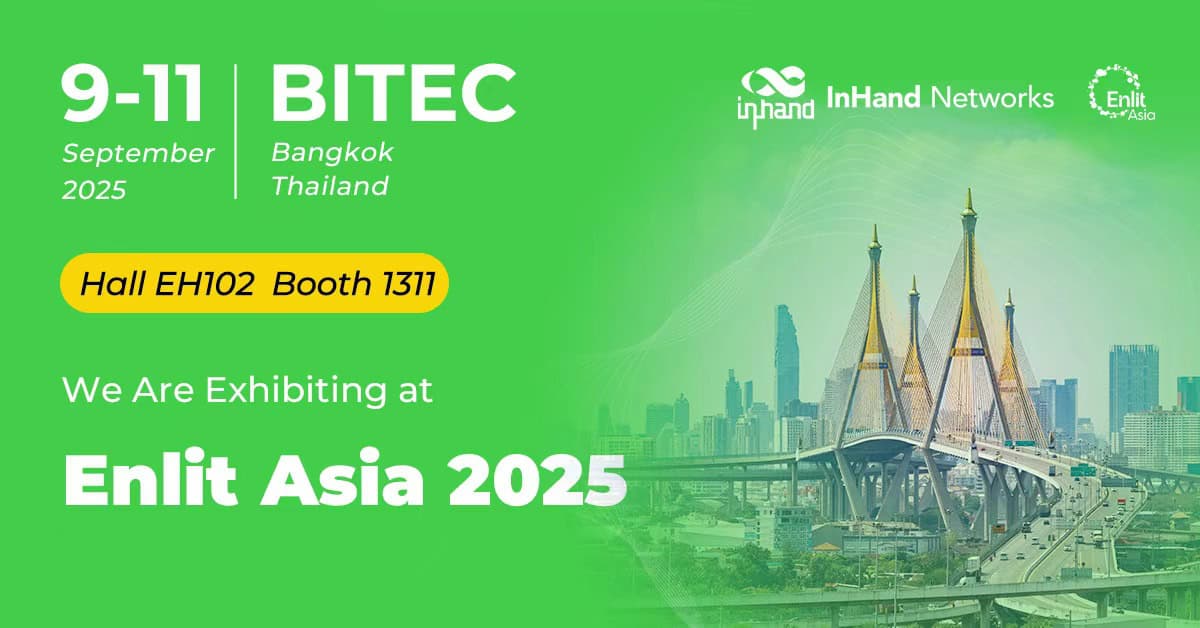 جناح شركة InHand Networks في معرض Enlit Asia 2025 لعرض حلول الشبكات الذكية