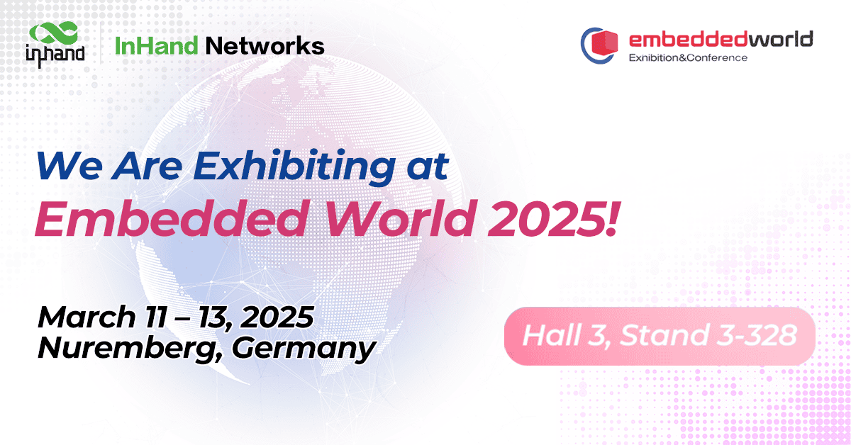 InHand Industrial IoT exhibition booth at Embedded World 2025 conference in Nuremberg