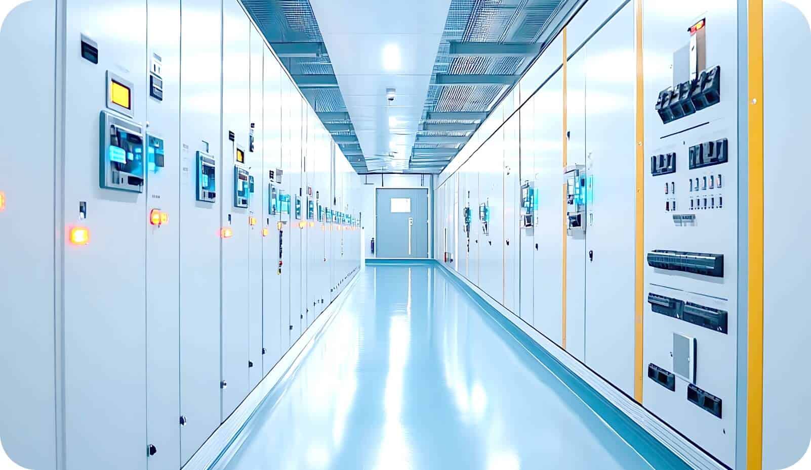 Industrial control room monitoring electrical distribution systems for reliable smart grid operations