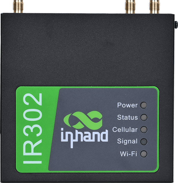 Industrial router IR302 shown on InHand Networks product homepage.