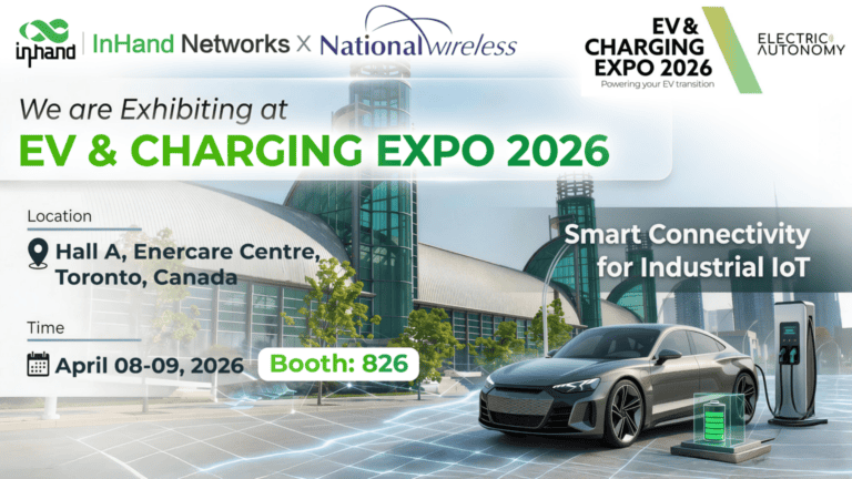 Our industrial IoT display booth at the EV & Charging Expo 2026
