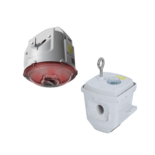 IWOS power line sensor IWOS distribution power line monitoring sensor mounted on an overhead electrical line for real-time data collection