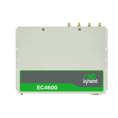 جهاز بوابة إنترنت الأشياء الصناعية EC4600 مزود بمنافذ وهيكل معدني متين للاتصال الصناعي