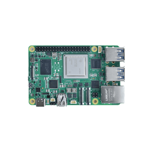 Mo 68A front view Mo 68A AI Edge-Computer mit kompaktem Industriedesign, Anschlüssen und Anzeigen