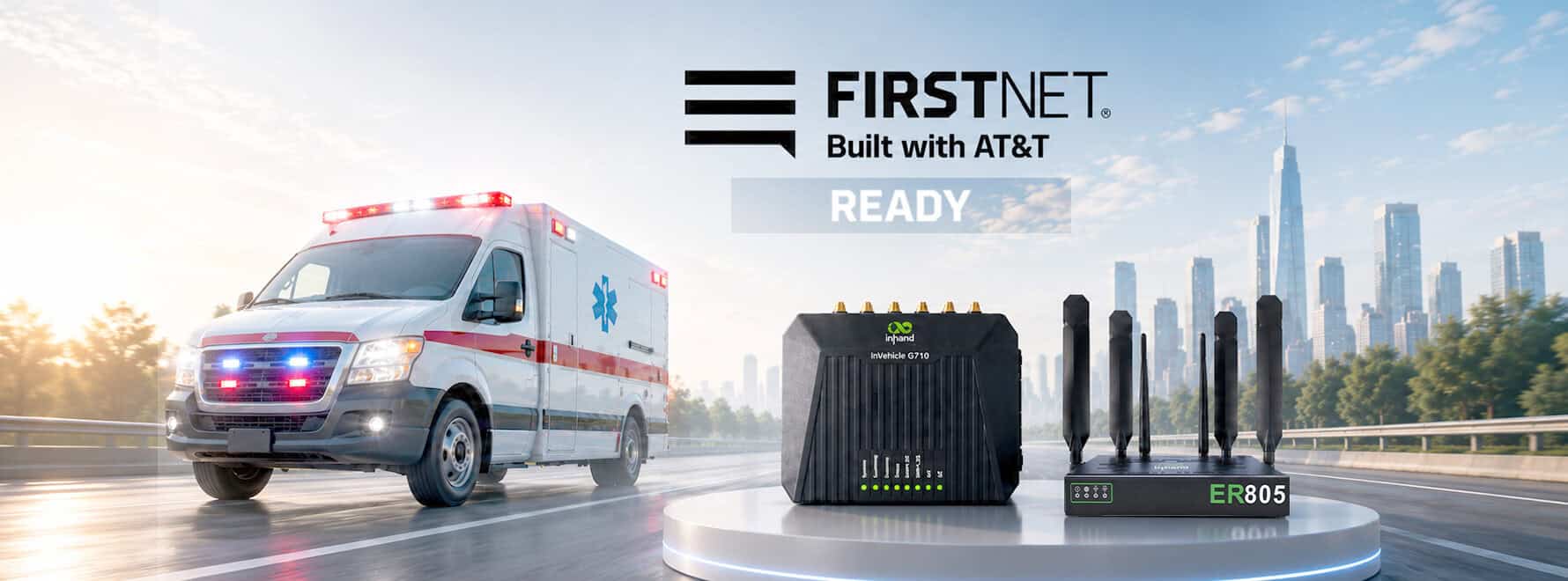 Routeur industriel ER805-NRQ3 et passerelle véhicule VG710-NRQ3 déployés dans des environnements difficiles pour la connectivité FirstNet®