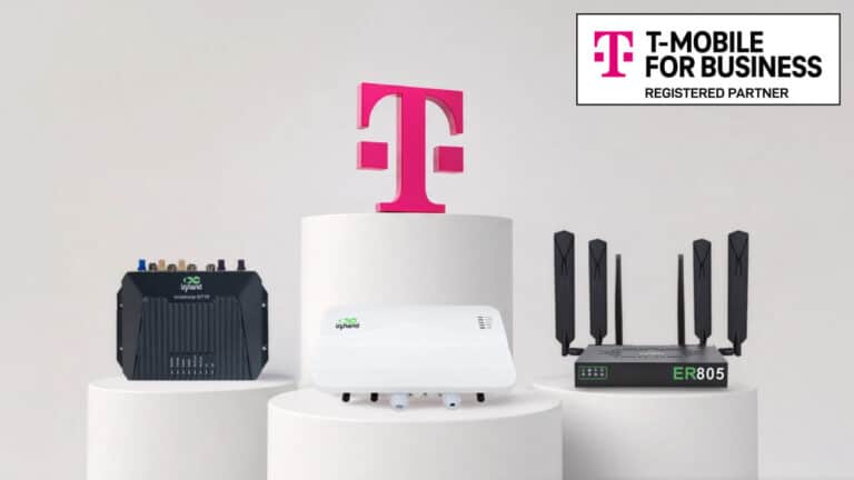 InHand Networks team announcing partnership with T-Mobile, highlighting their focus on secure industrial IoT solutions.