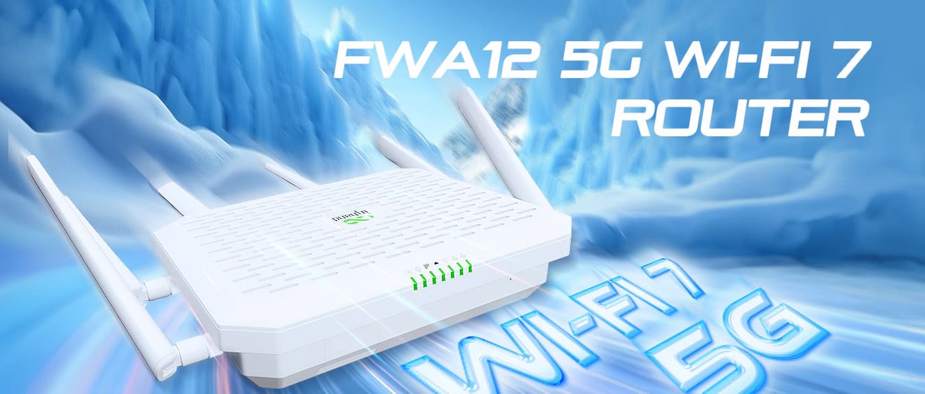 FWA12 router providing fast 5G Wi-Fi 7 for business branch offices