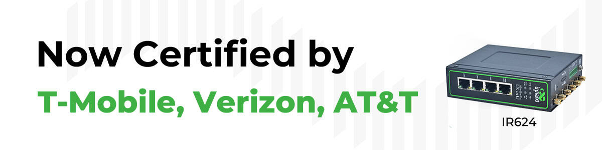 جهاز التوجيه الصناعي IR624 5G معتمد من قبل شركات الاتصالات الأمريكية Verizon وAT&T وT-Mobile