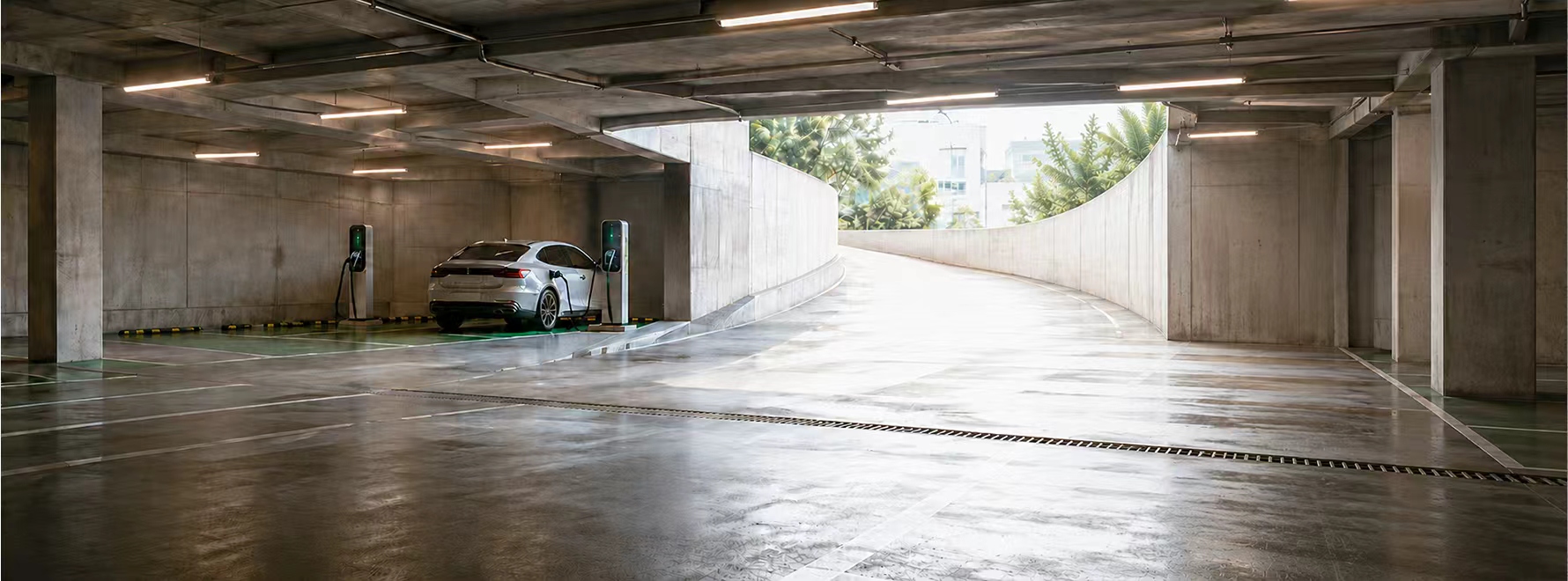 Underground-Parking EV Charging — Entrance Deployment Bridges the Charger Data Link